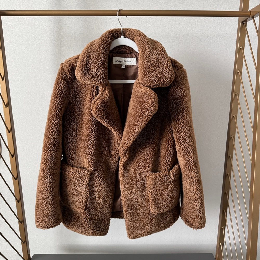 SEBBY Teddy Faux Shearling Jacket